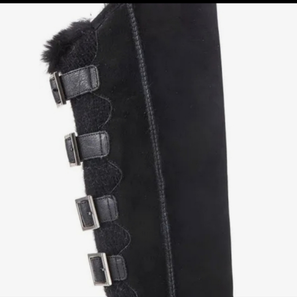 Australia Luxe Collective Spartan Knit X-Tall Suede Buckle Boots #198 - Picture 3 of 8